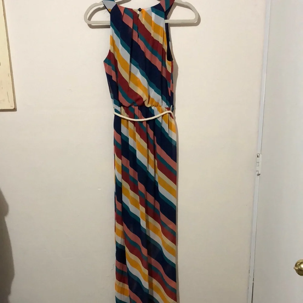 Striped Multicolor Maxi Dress - Picture 6 of 8